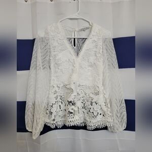 Lace sheer top